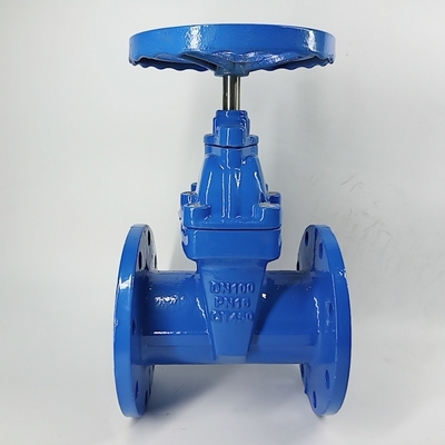 Válvula de puerta del arrabio de Grey Iron Non Rising Stem Qt450 Pn16 con la cuña de goma