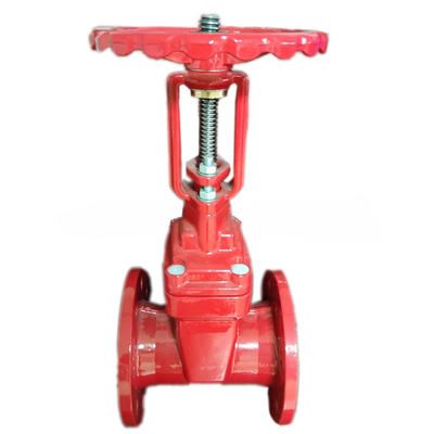 Pn10 DN20 Flange de asiento resistente de hierro fundido con válvula de puerta de cuña de tallo ascendente